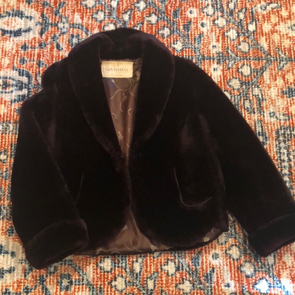 Vintage mouton fur jacket